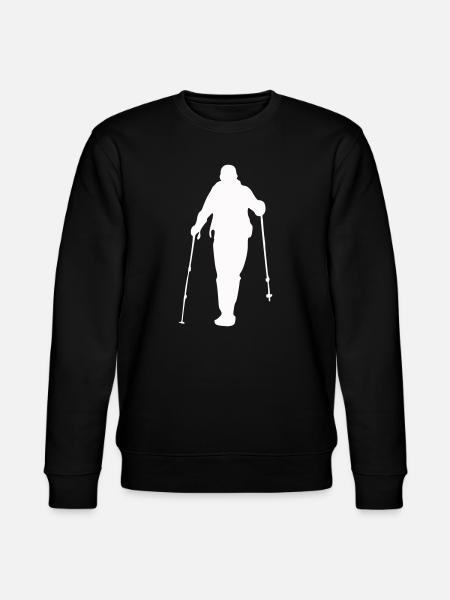 Hikers with trekking poles - Stanley/Stella CHANGER Unisex Organic Sweatshirt - black