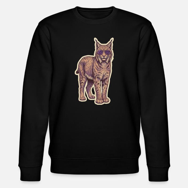 Luchs Wildkatze Sonnenbrille - Stanley/Stella Unisex Bio-Sweatshirt CHANGER  - Schwarz