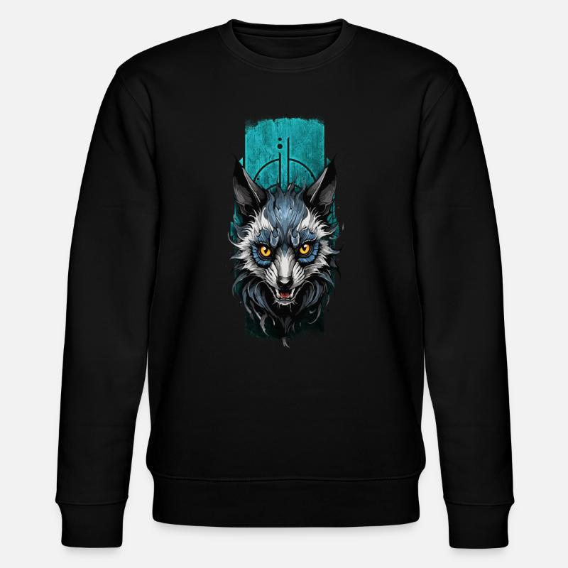 Mysterious Aye-Aye Lemur - Stanley/Stella CHANGER Unisex Organic Sweatshirt - black