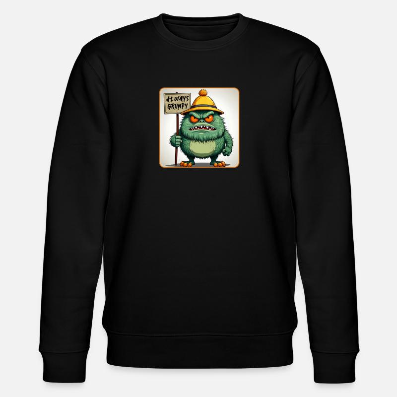 Bad-tempered and grumpy little man - Stanley/Stella CHANGER Unisex Organic Sweatshirt - black