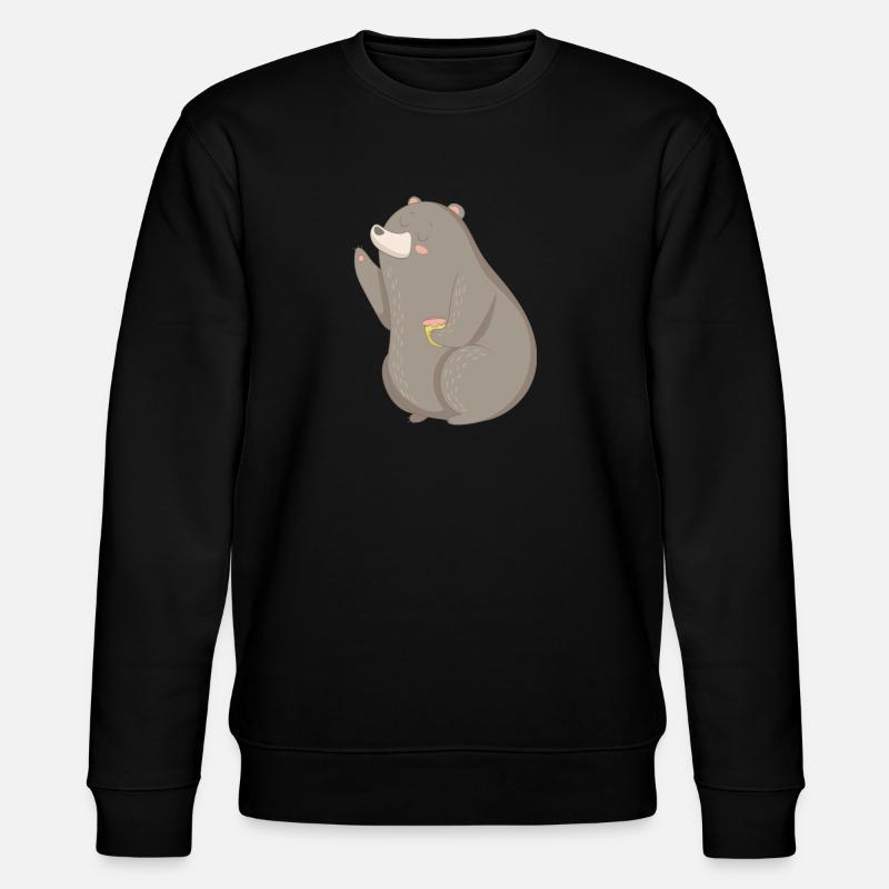 Bär Teddybär - Stanley/Stella Unisex Bio-Sweatshirt CHANGER  - Schwarz