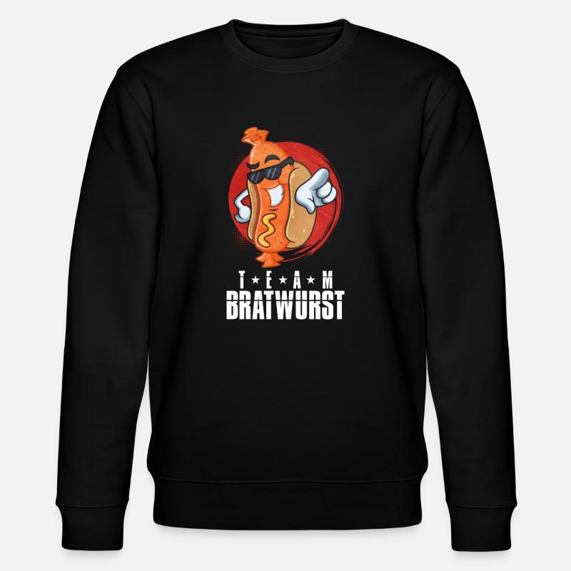 Bratwurst als Geschenk - Stanley/Stella Unisex Bio-Sweatshirt CHANGER  - Schwarz