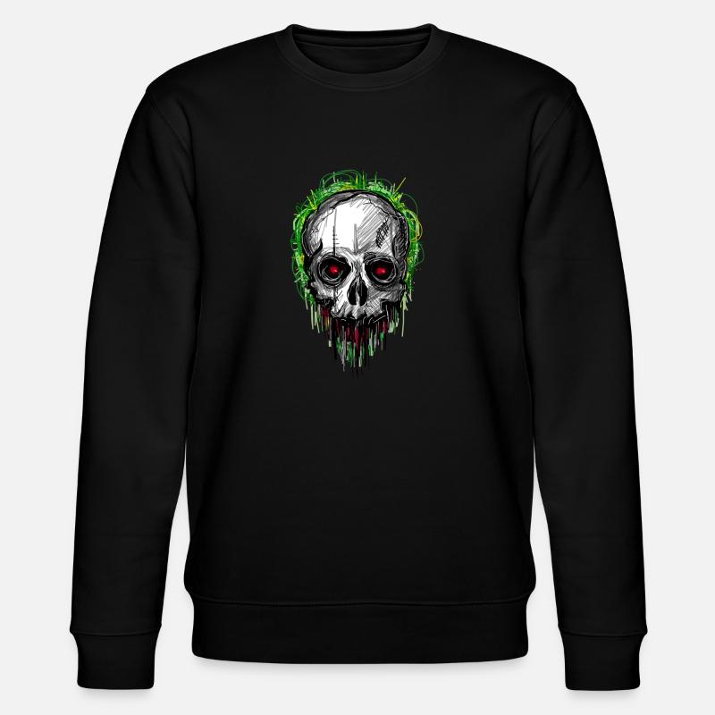 skull_scribble - Stanley/Stella Unisex Bio-Sweatshirt CHANGER  - Schwarz