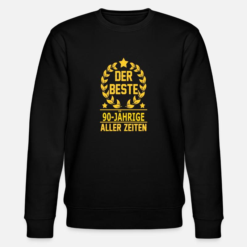 90-JÄHRIGE - Stanley/Stella Unisex Bio-Sweatshirt CHANGER  - Schwarz
