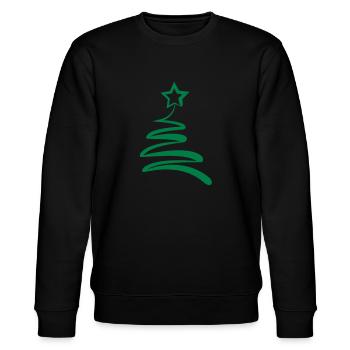 Weihnachtsbaum - Stanley/Stella Unisex Bio-Sweatshirt CHANGER  - Schwarz - Vorne - Nik (191cm) & Marisol (170cm)