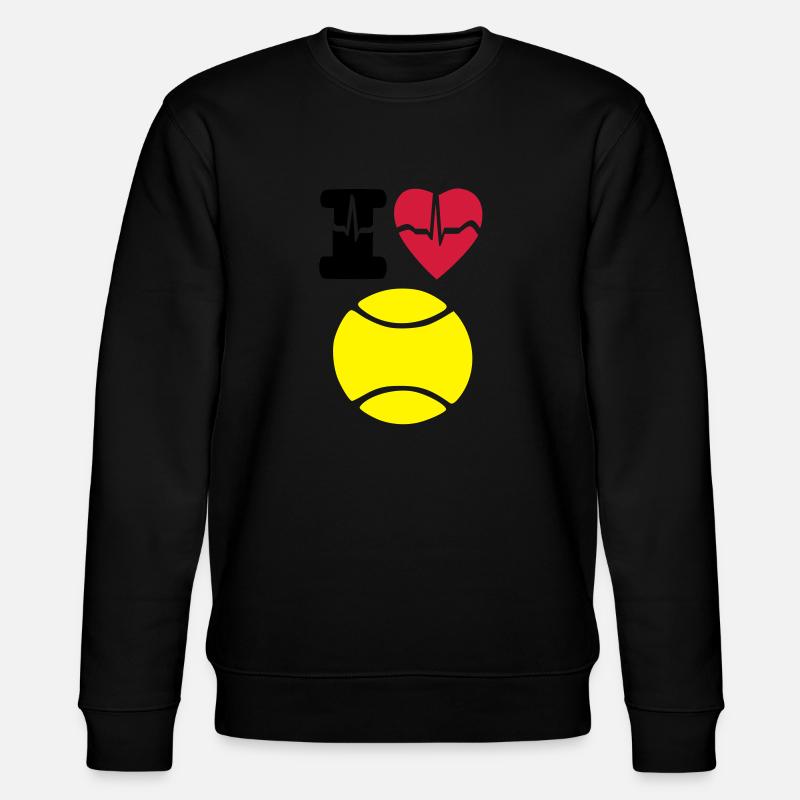 Ich Liebe Tennis - Stanley/Stella Unisex Bio-Sweatshirt CHANGER  - Schwarz
