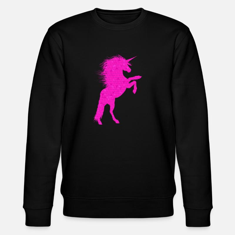 Einhorn - Stanley/Stella Unisex Bio-Sweatshirt CHANGER  - Schwarz