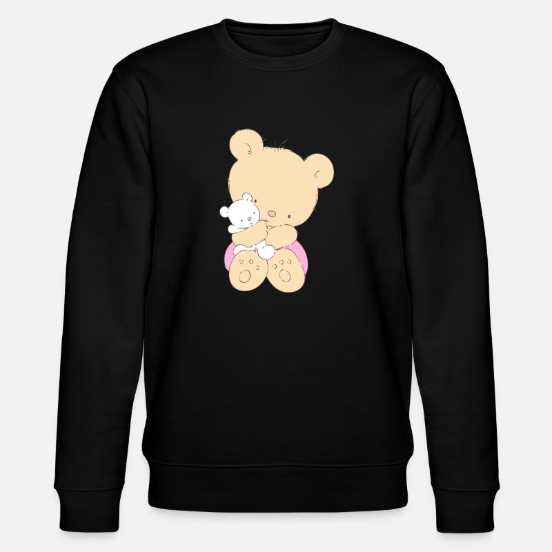 Bear hugging toy Teddy bear - Stanley/Stella CHANGER Unisex Organic Sweatshirt - black