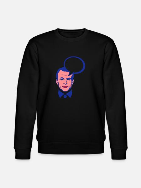 Emmanuel macron president france bubble - Stanley/Stella CHANGER Unisex Organic Sweatshirt - black