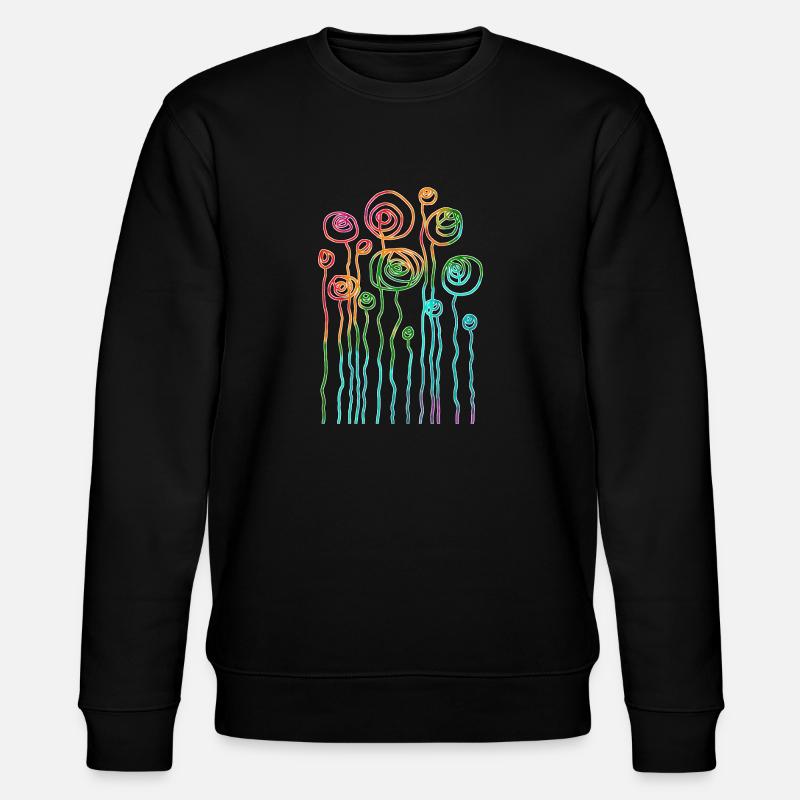 Blumen - Stanley/Stella Unisex Bio-Sweatshirt CHANGER  - Schwarz