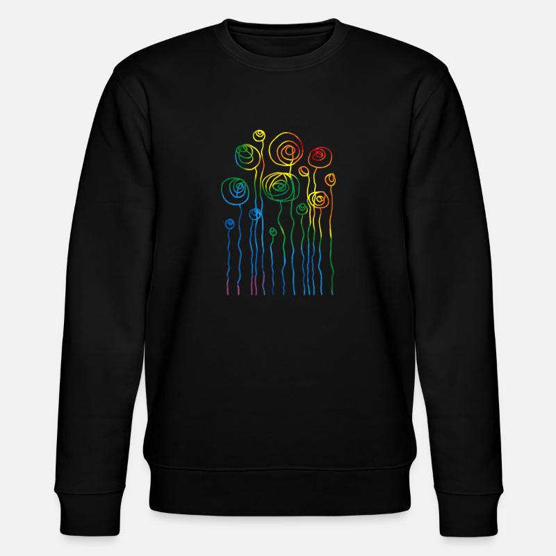 Blumen - Stanley/Stella Unisex Bio-Sweatshirt CHANGER  - Schwarz