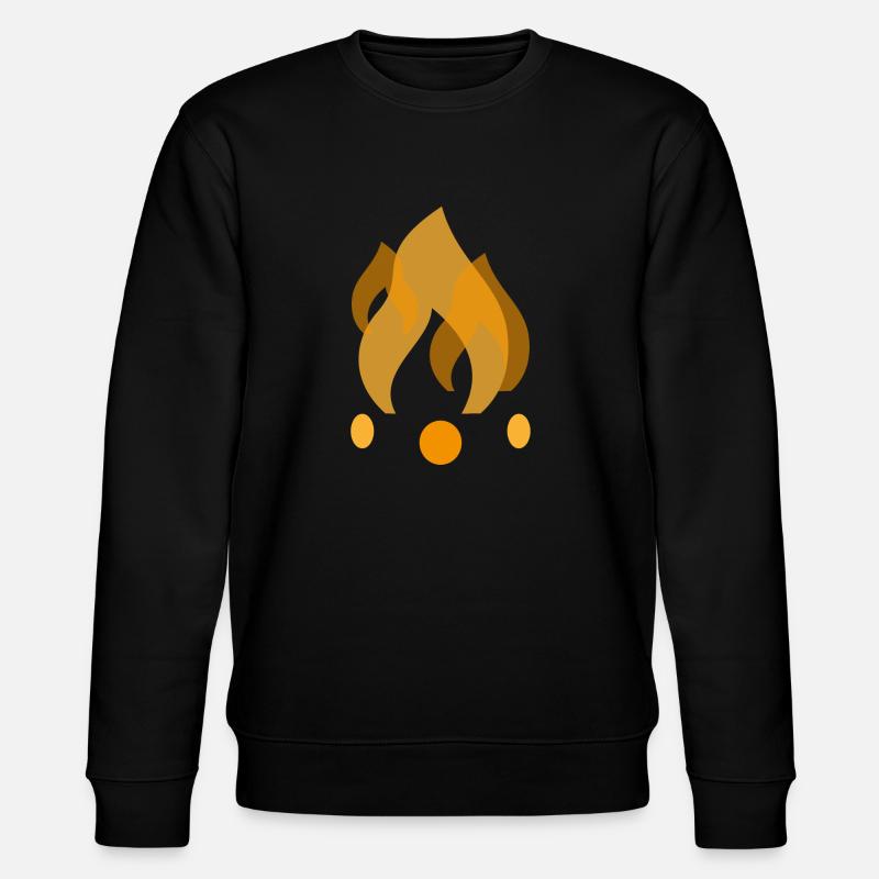 Fire and flame - Stanley/Stella CHANGER Unisex Organic Sweatshirt - black