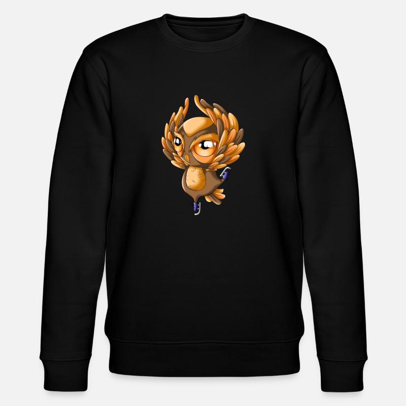 Weihnachtseule - Stanley/Stella Unisex Bio-Sweatshirt CHANGER  - Schwarz