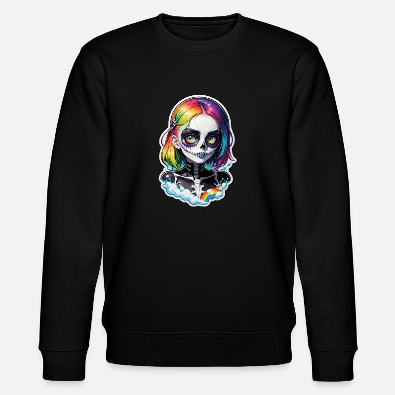 Halloween - Rock & Regenbogen - Stanley/Stella Unisex Bio-Sweatshirt CHANGER  - Schwarz