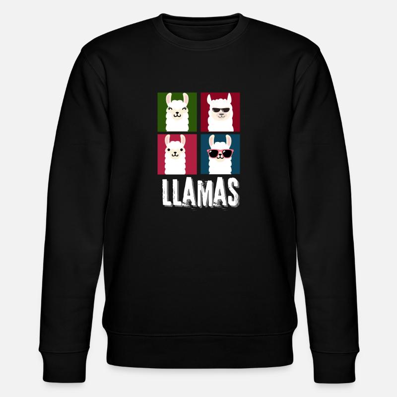 Lamas - Stanley/Stella Unisex Bio-Sweatshirt CHANGER  - Schwarz