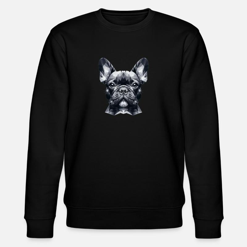 Bouledogue français polygonal - Sweat bio CHANGER Stanley/Stella Unisexe - noir