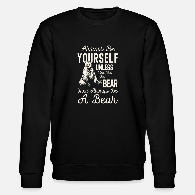 Wild Bearskin Zodiac Signs - Stanley/Stella CHANGER Unisex Organic Sweatshirt - black