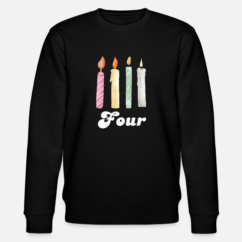 4e anniversaire bougie - Sweat bio CHANGER Stanley/Stella Unisexe - noir