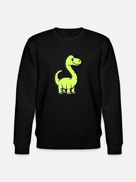 Dinosaur Brontosaurus Comic - Stanley/Stella CHANGER Unisex Organic Sweatshirt - black