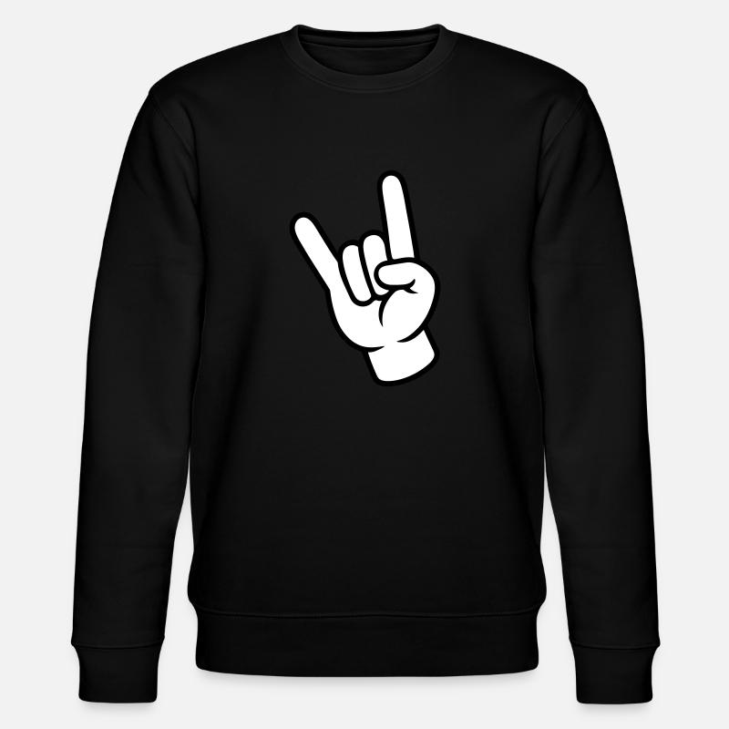 Hand Zeichen Party - Stanley/Stella Unisex Bio-Sweatshirt CHANGER  - Schwarz