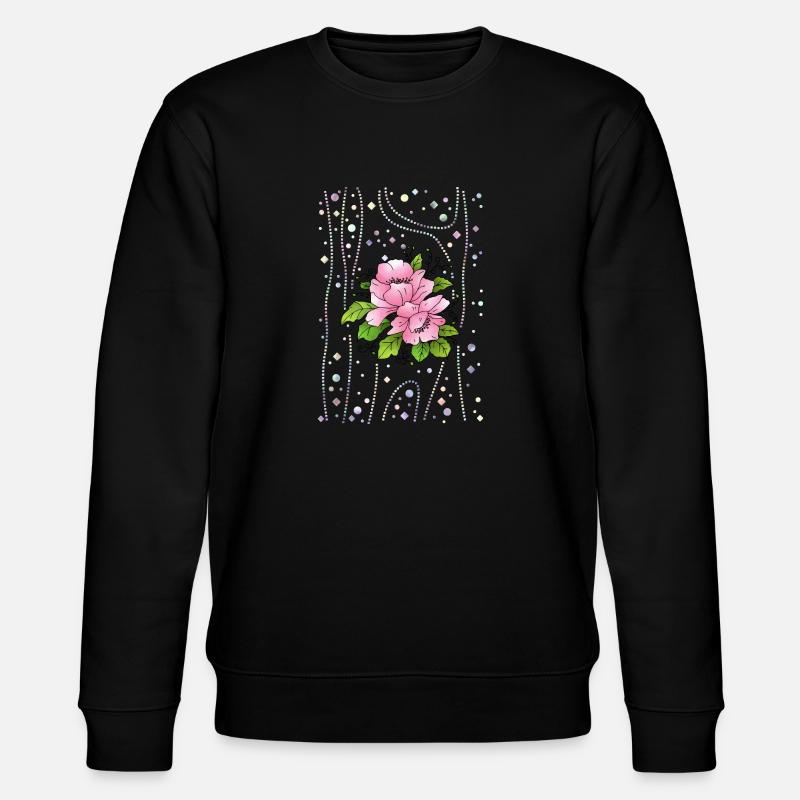 Blumen - Stanley/Stella Unisex Bio-Sweatshirt CHANGER  - Schwarz