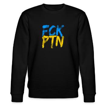 FCK PTN - Stanley/Stella CHANGER Unisex Organic Sweatshirt - black - Front - Nik (191cm) & Marisol (170cm)