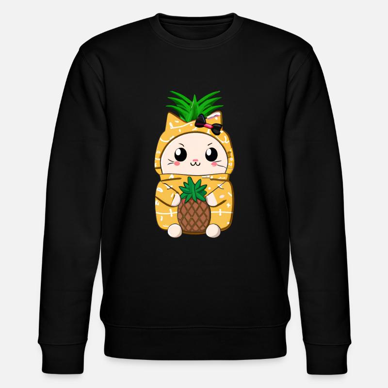 Chat ananas - Sweat bio CHANGER Stanley/Stella Unisexe - noir