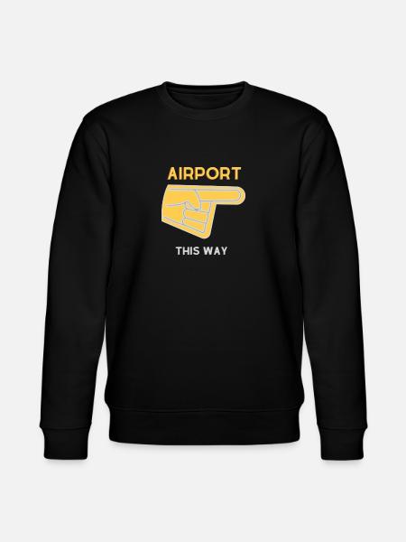 Airport this way - Stanley/Stella CHANGER Unisex Organic Sweatshirt - black