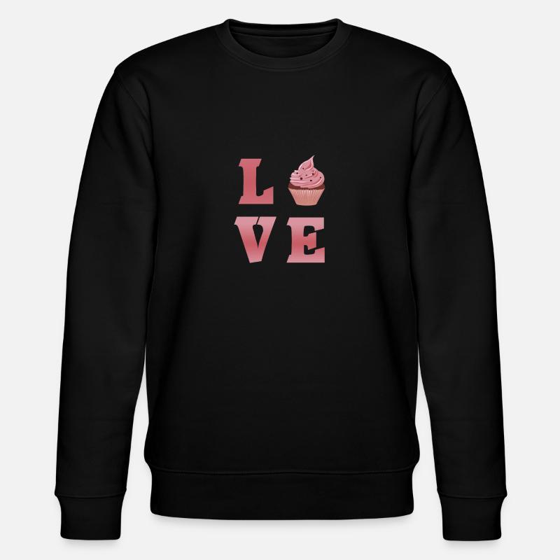 Backen Love - Stanley/Stella Unisex Bio-Sweatshirt CHANGER  - Schwarz