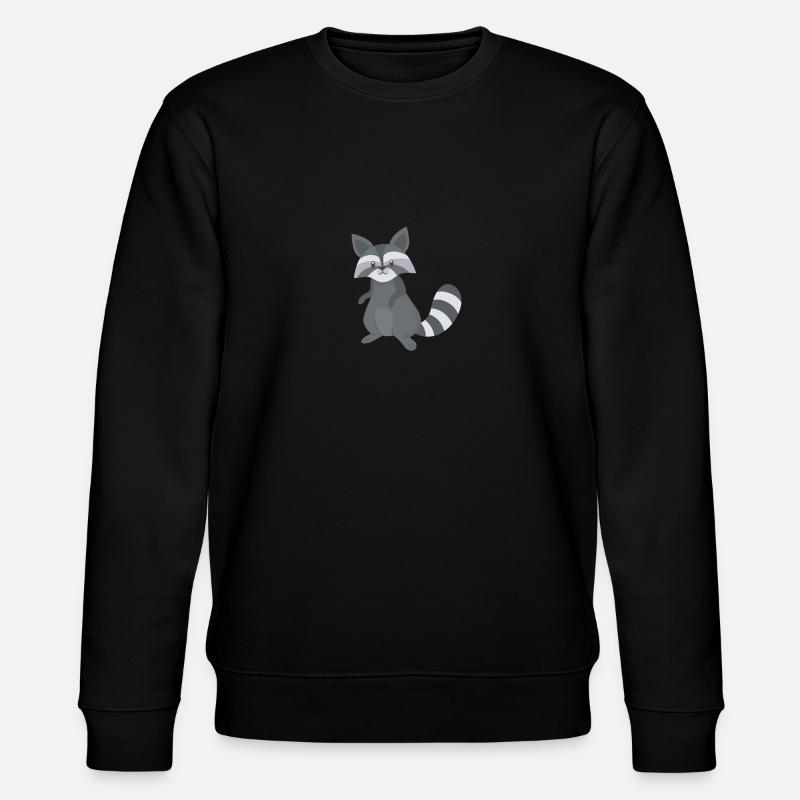 Süßer Waschbär - Stanley/Stella Unisex Bio-Sweatshirt CHANGER - Schwarz