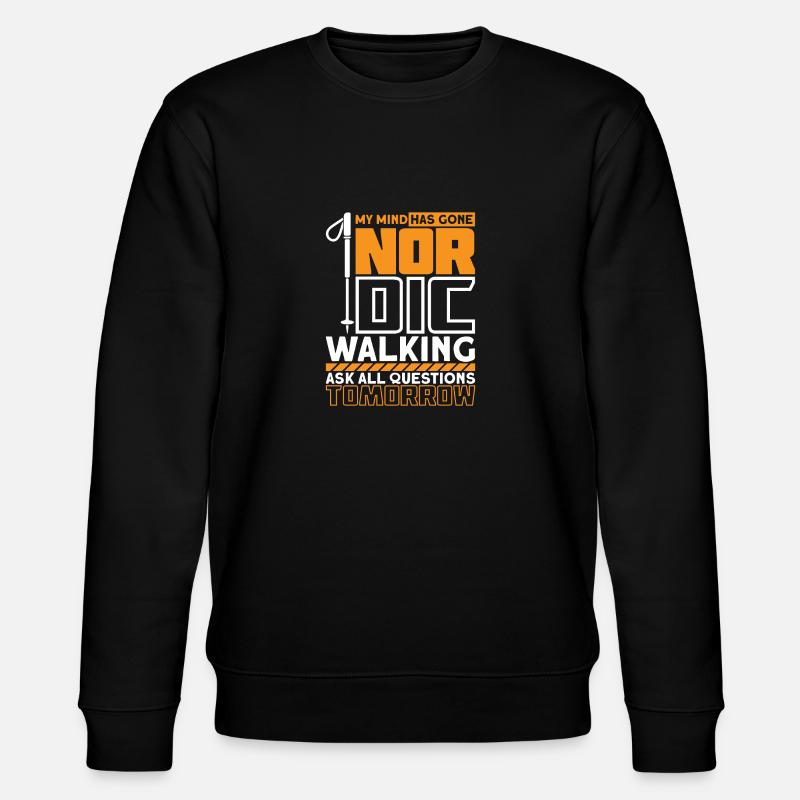 Nordic Walking - Stanley/Stella Unisex Bio-Sweatshirt CHANGER  - Schwarz