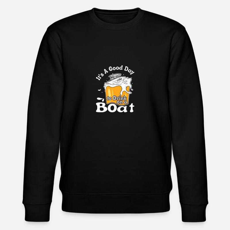 Drink auf einem Boot - Stanley/Stella Unisex Bio-Sweatshirt CHANGER  - Schwarz