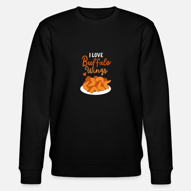 Ich liebe Buffalo Wings - Stanley/Stella Unisex Bio-Sweatshirt CHANGER  - Schwarz