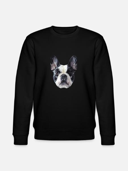Bouledogue français Low Poly Design - Sweat bio CHANGER Stanley/Stella Unisexe - noir