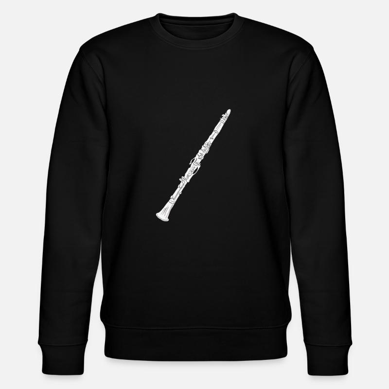 Clarinette blanche fourrée - Sweat bio CHANGER Stanley/Stella Unisexe - noir