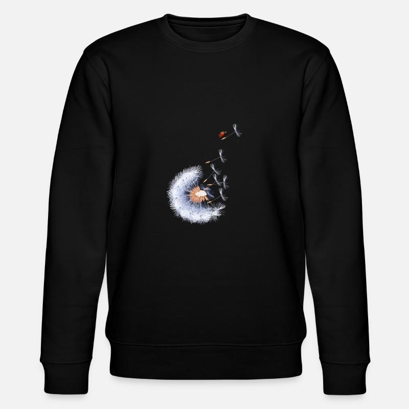 Marienkäfer auf Löwenzahnsamen - Stanley/Stella Unisex Bio-Sweatshirt CHANGER - Schwarz