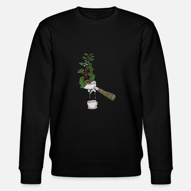 Café-plante-passons carriers conception de café - Sweat bio CHANGER Stanley/Stella Unisexe - noir
