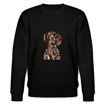 Deutscher Zeiger - Stanley/Stella Unisex Bio-Sweatshirt CHANGER  - Schwarz - Vorne - Nik (191cm) & Marisol (170cm)