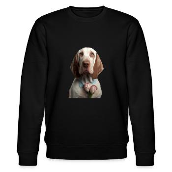 Bracco Italiano Saint-Valentin - Sweat bio CHANGER Stanley/Stella Unisexe - noir - Devant - Nik (191cm) & Marisol (170cm)