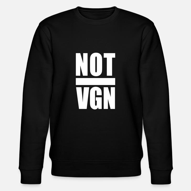 NOT VEGAN - Stanley/Stella Unisex Bio-Sweatshirt CHANGER  - Schwarz