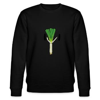 Lauch,sportler, fitness,gewichte heben, sport - Stanley/Stella Unisex Bio-Sweatshirt CHANGER  - Schwarz - Vorne - Nik (191cm) & Marisol (170cm)