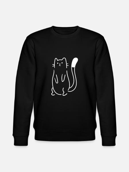 Cute Cat Silhouette Drawing Pet - Stanley/Stella CHANGER Unisex Organic Sweatshirt - black