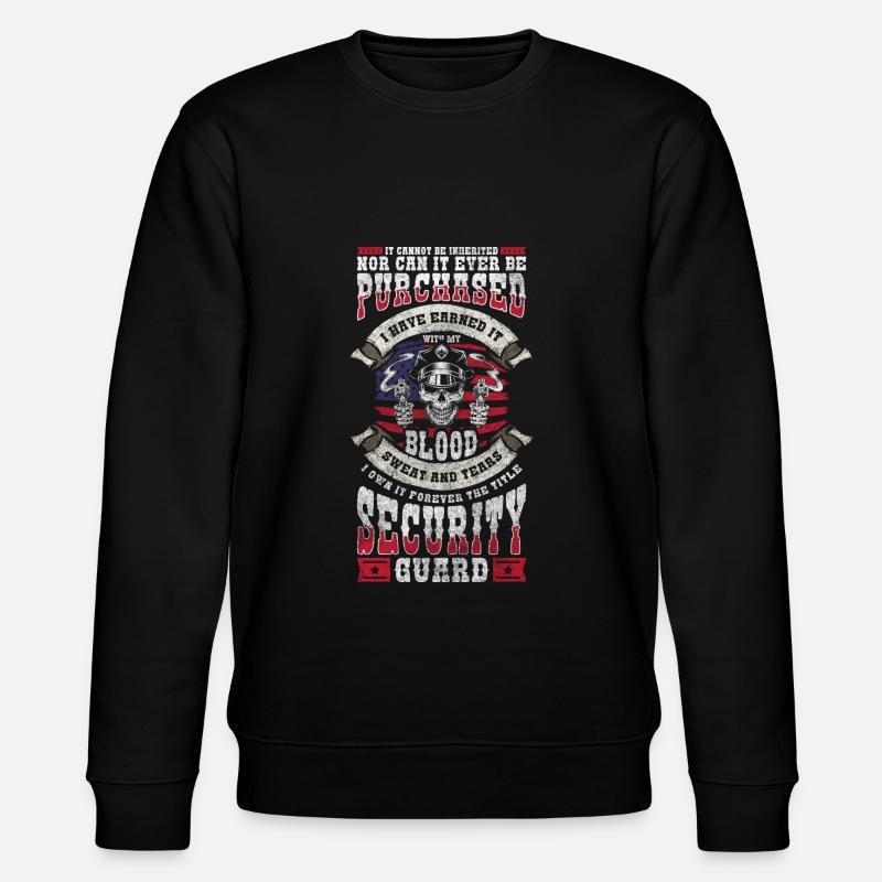 Wachmann Gebäude Sarkasmus Aufpassen - Stanley/Stella Unisex Bio-Sweatshirt CHANGER - Schwarz