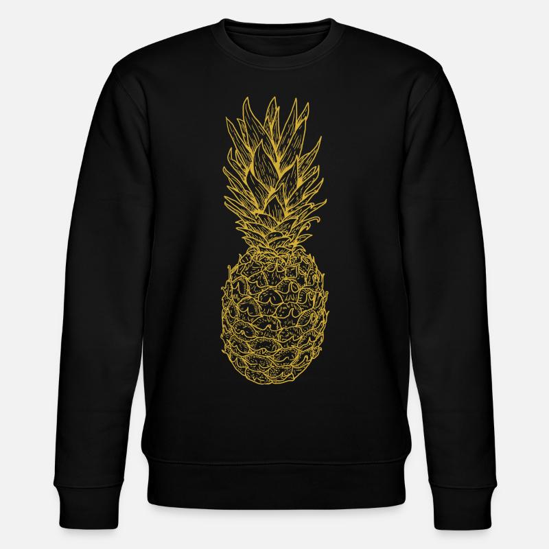Ananas gold - Stanley/Stella Unisex Bio-Sweatshirt CHANGER - Schwarz