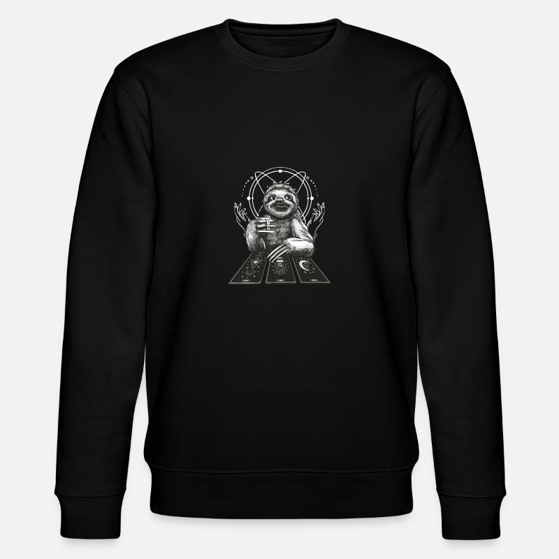 Sloth Tarot Card Reader Cool Tarot Cartomancy - Stanley/Stella CHANGER Unisex Organic Sweatshirt - black