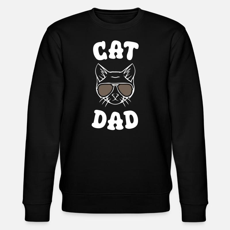 Cat Dad - Stanley/Stella Unisex Bio-Sweatshirt CHANGER - Schwarz