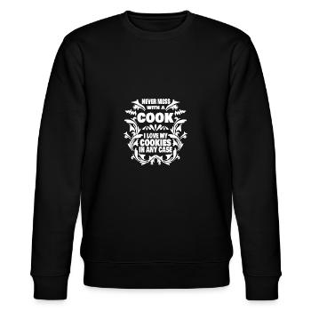 Never mess with cook i love my cookies - Stanley/Stella Unisex Bio-Sweatshirt CHANGER  - Schwarz - Vorne - Nik (191cm) & Marisol (170cm)