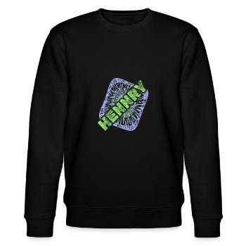 First name Hennry - Stanley/Stella CHANGER Unisex Organic Sweatshirt - black - Front - Nik (191cm) & Marisol (170cm)