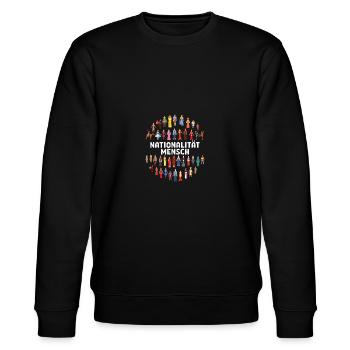 Nationalität mensch Rassismus Menschenrechte - Stanley/Stella Unisex Bio-Sweatshirt CHANGER  - Schwarz - Vorne - Nik (191cm) & Marisol (170cm)