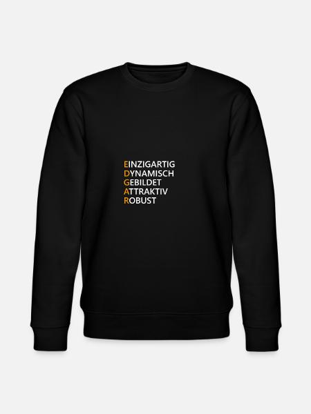 Edgar Name Geschenk - Stanley/Stella Unisex Bio-Sweatshirt CHANGER  - Schwarz